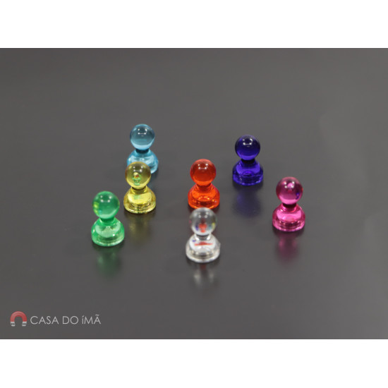 Fixador Magnético Colorido Ø11 x 17 mm  - Diversas cores